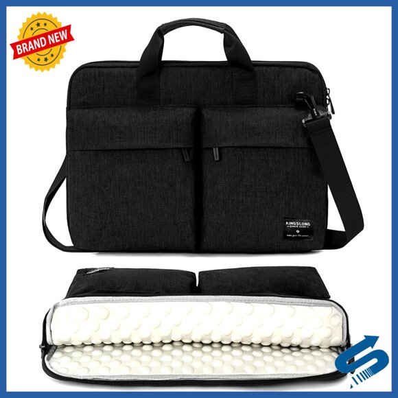 Slim Laptop Messenger Bag Ultra-Light Durable Shoulder Strap Minimalist Style